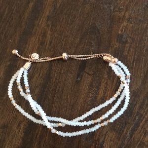 White crystal and rose gold accent adjustable NWT